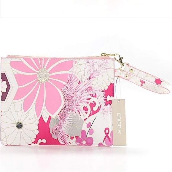 NEW Chico's LBBC Breast Cancer Pink Pouch - Picture 3 of 12